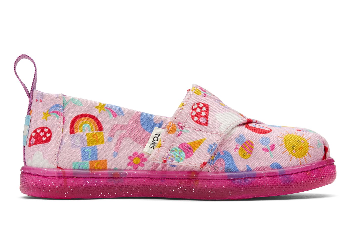 Toms Espadryle Dziecięce Różowe - Alpargata Tiny Unicorns - 18EYOBRNS